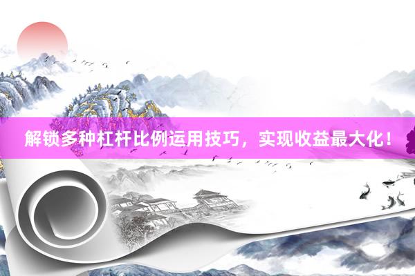 解锁多种杠杆比例运用技巧，实现收益最大化！