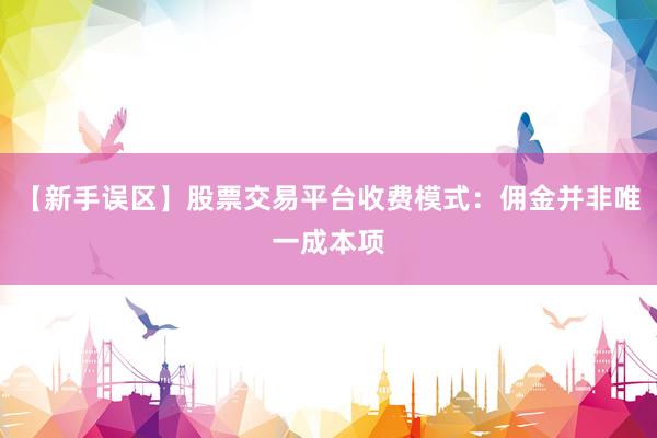 【新手误区】股票交易平台收费模式：佣金并非唯一成本项